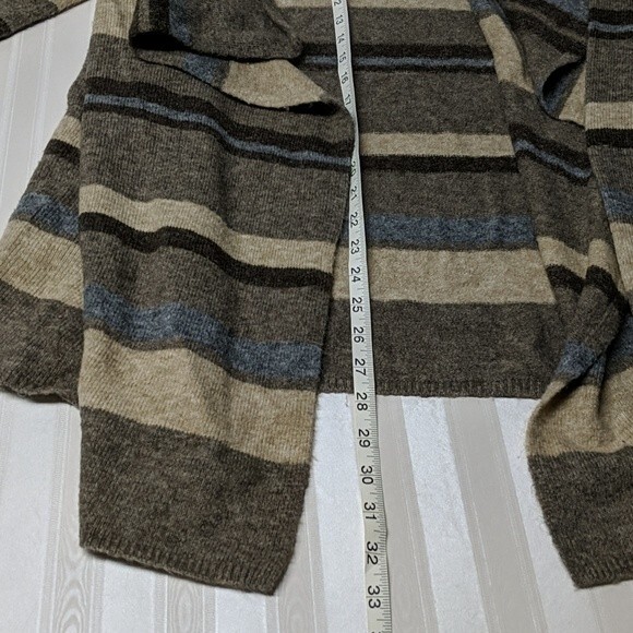 Rebecca Elliot Waterfall Sweater Women Size Medium Wool Blend Open Cardigan M - Picture 6 of 7